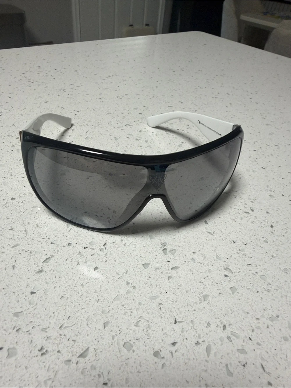 Gucci vintage Black and White VR-Style Protective Glasses
